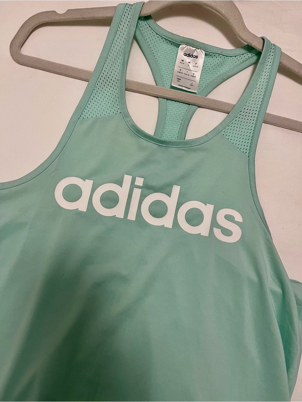 adidas Mint Green Performance Racerback Tank - Picture 4 of 5
